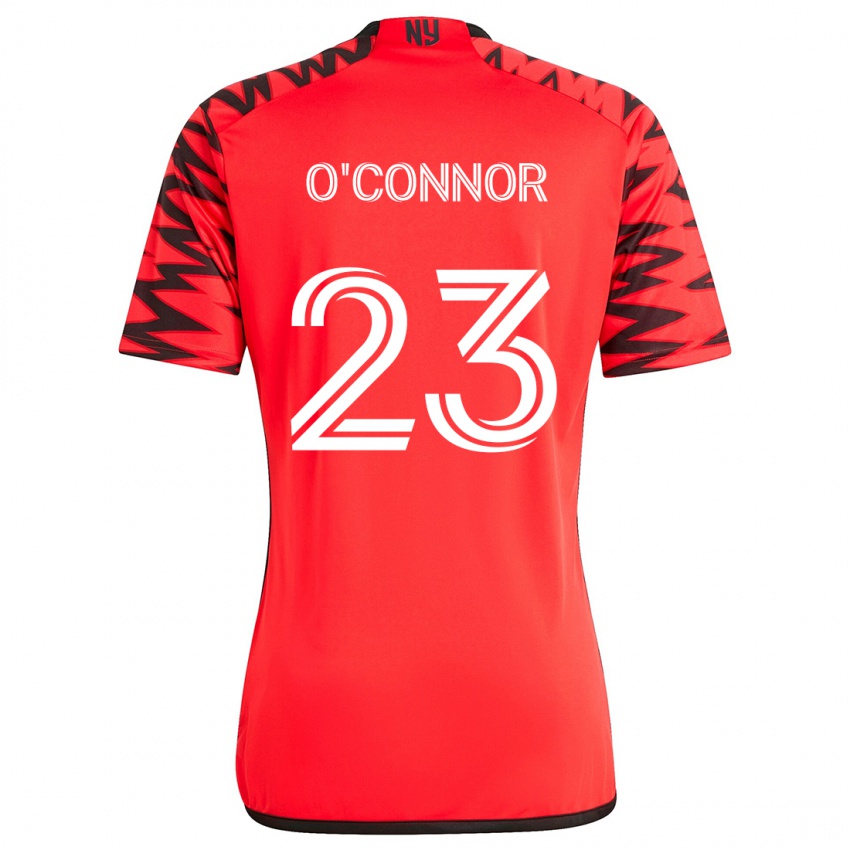 Bambino Maglia Aidan O'connor #23 Rosso Nero Bianco Kit Gara Away 2024/25 Maglietta