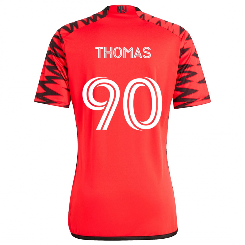 Bambino Maglia Oladayo Thomas #90 Rosso Nero Bianco Kit Gara Away 2024/25 Maglietta