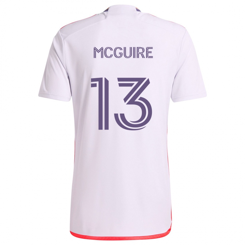 Bambino Maglia Duncan Mcguire #13 Bianco Rosso Viola Kit Gara Away 2024/25 Maglietta