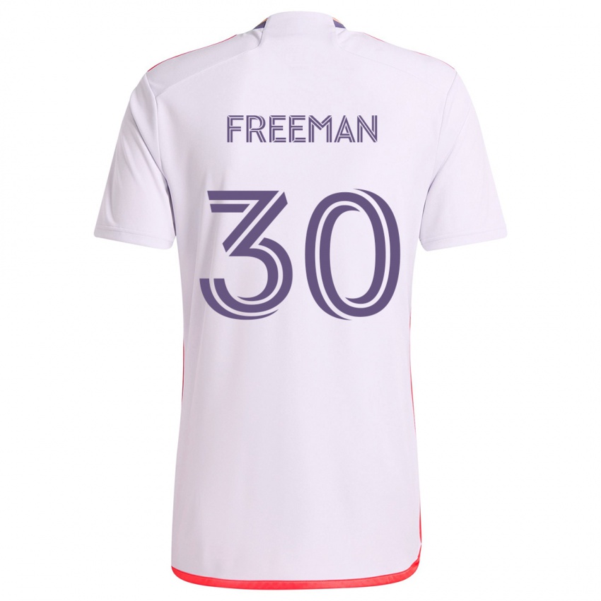 Bambino Maglia Alex Freeman #30 Bianco Rosso Viola Kit Gara Away 2024/25 Maglietta