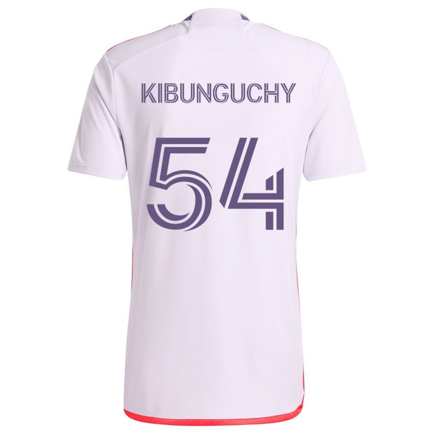 Bambino Maglia Nabi Kibunguchy #54 Bianco Rosso Viola Kit Gara Away 2024/25 Maglietta