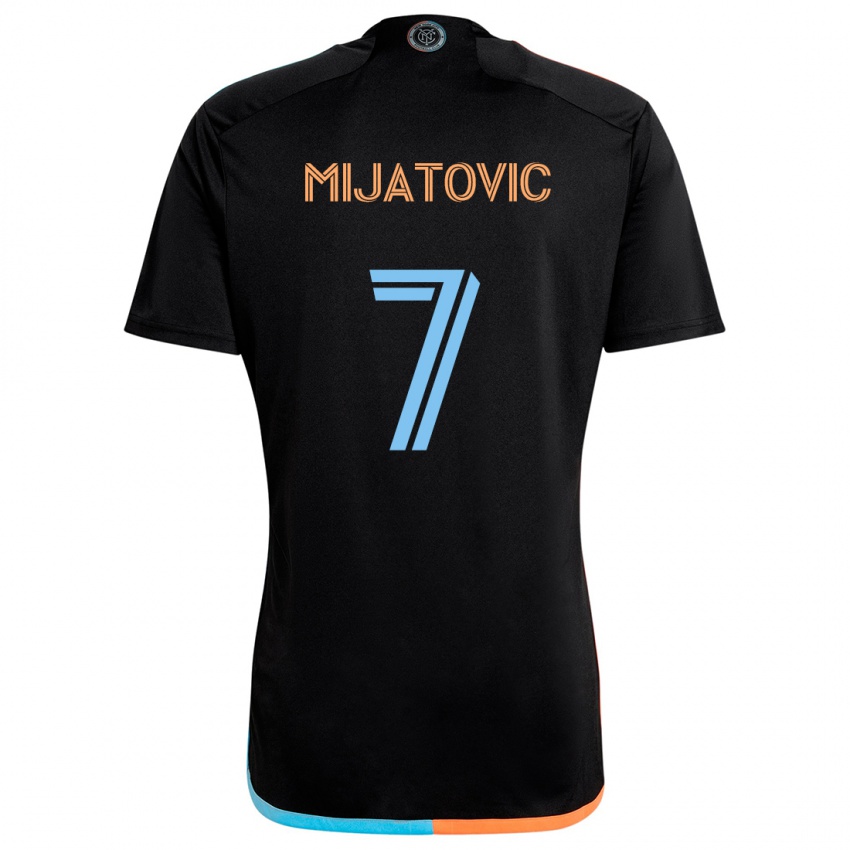 Bambino Maglia Jovan Mijatovic #7 Nero Arancione Blu Kit Gara Away 2024/25 Maglietta