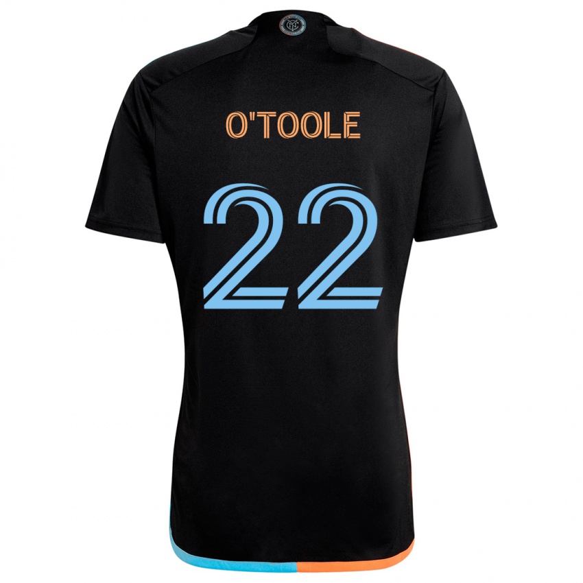 Bambino Maglia Kevin O'toole #22 Nero Arancione Blu Kit Gara Away 2024/25 Maglietta