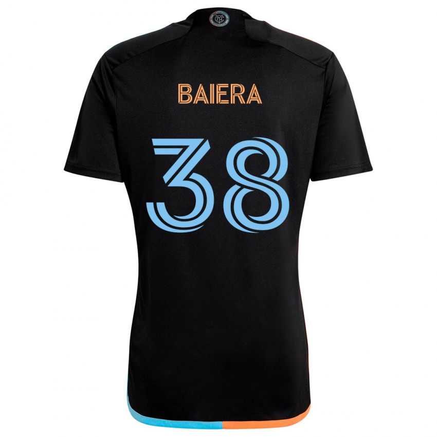 Bambino Maglia Drew Baiera #38 Nero Arancione Blu Kit Gara Away 2024/25 Maglietta