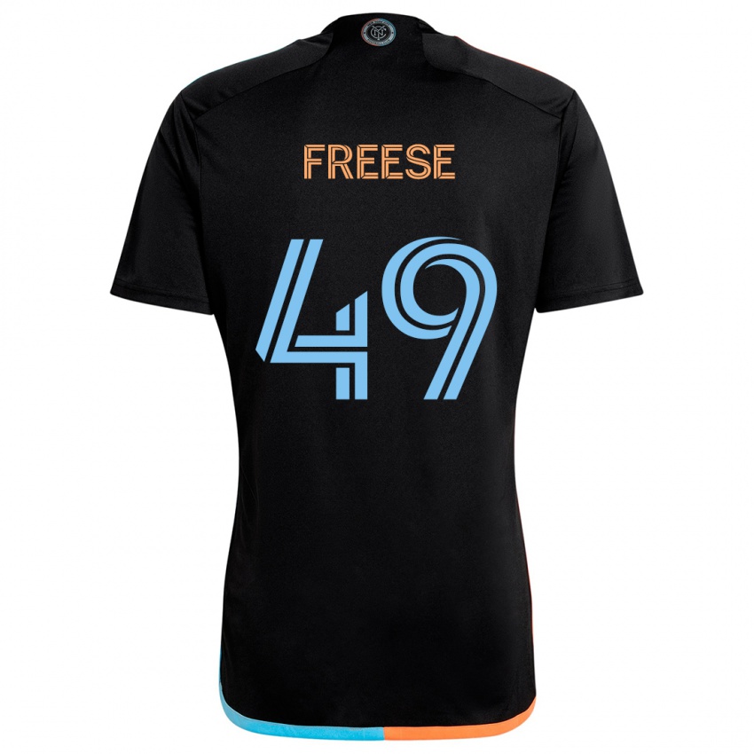 Bambino Maglia Matt Freese #49 Nero Arancione Blu Kit Gara Away 2024/25 Maglietta