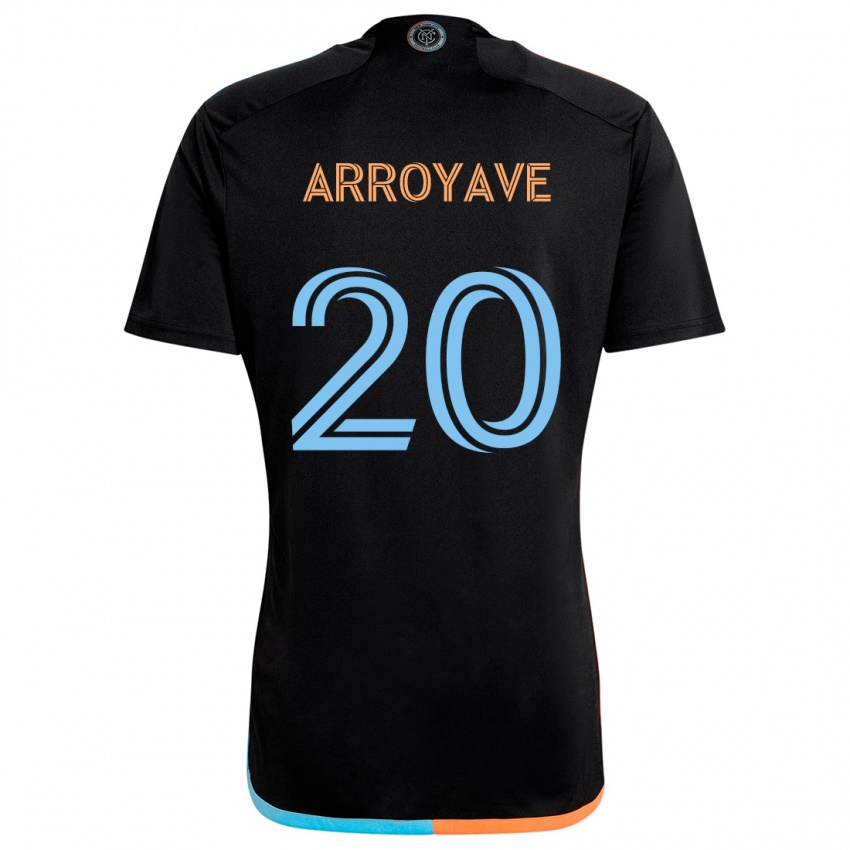 Bambino Maglia Jacob Arroyave #20 Nero Arancione Blu Kit Gara Away 2024/25 Maglietta