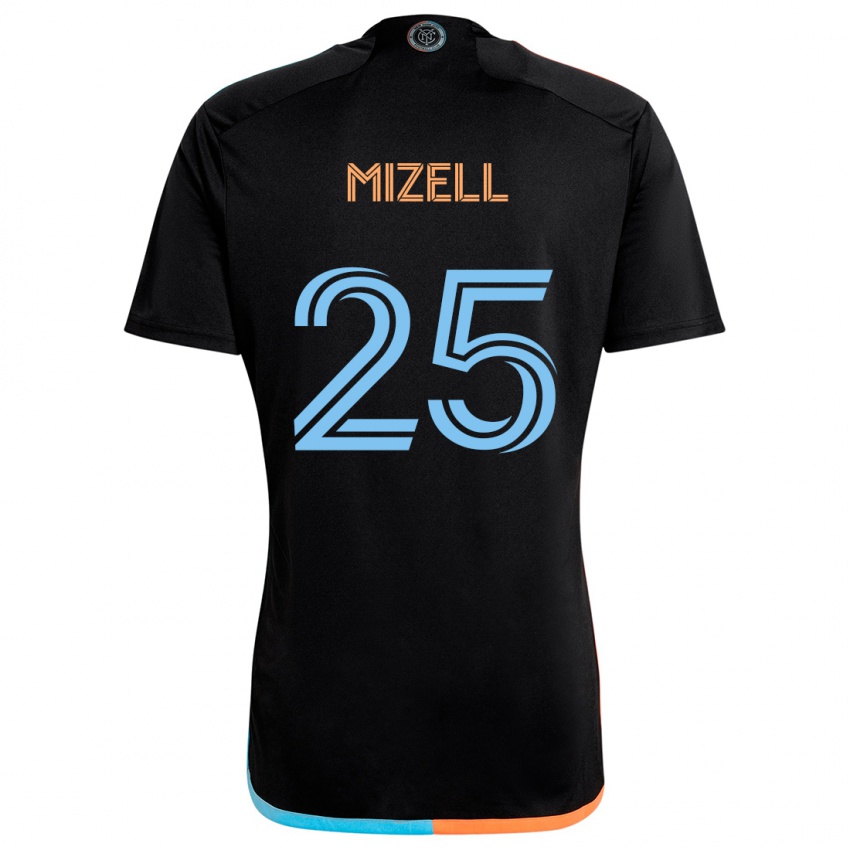 Bambino Maglia Cody Mizell #25 Nero Arancione Blu Kit Gara Away 2024/25 Maglietta