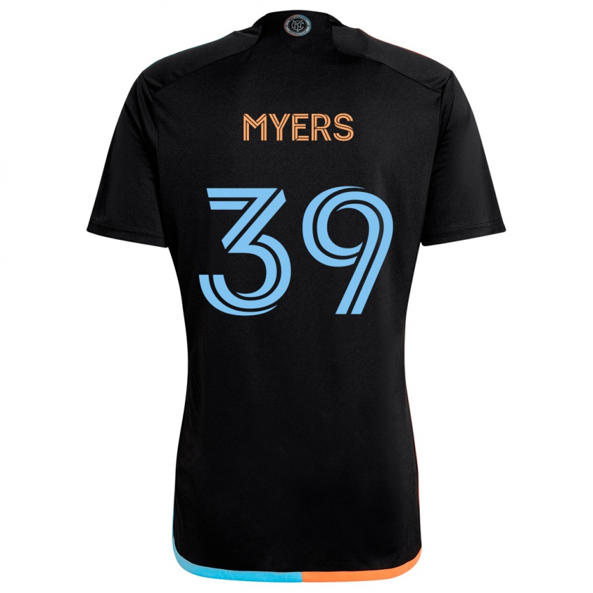 Bambino Maglia Md Myers #39 Nero Arancione Blu Kit Gara Away 2024/25 Maglietta