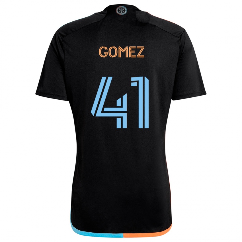 Bambino Maglia Julián Gómez #41 Nero Arancione Blu Kit Gara Away 2024/25 Maglietta