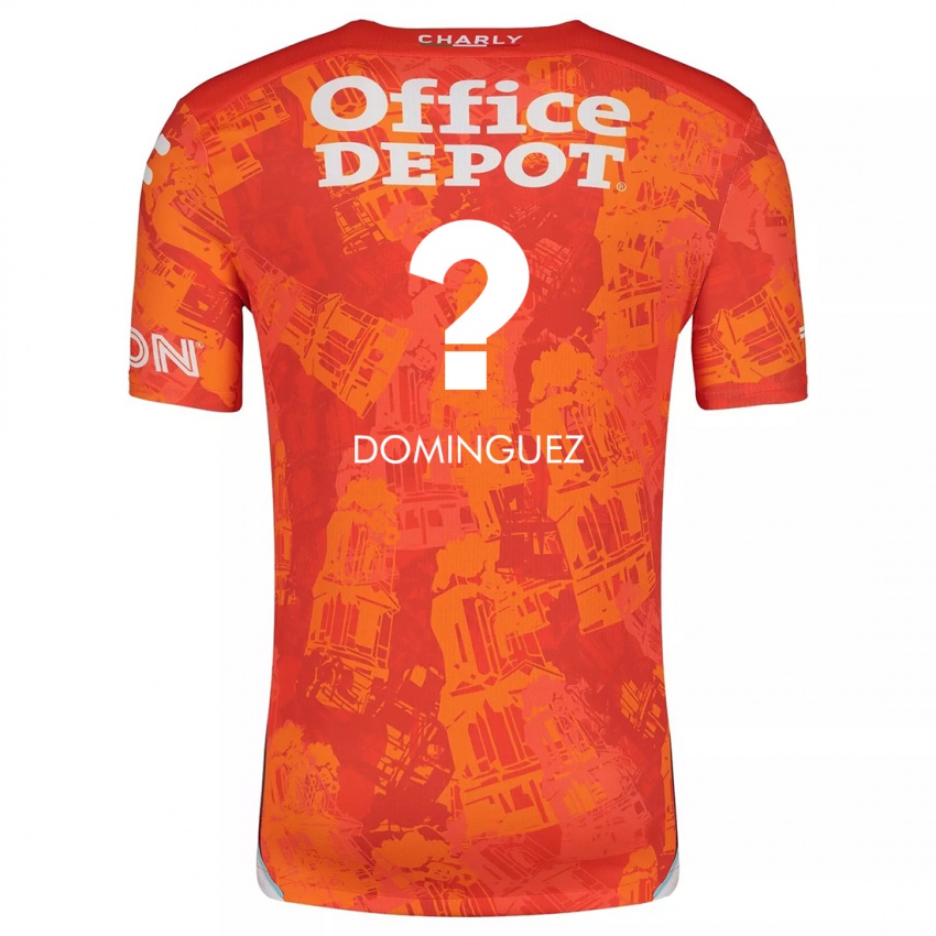 Bambino Maglia Alexéi Domínguez #0 Arancione Bianco Kit Gara Away 2024/25 Maglietta