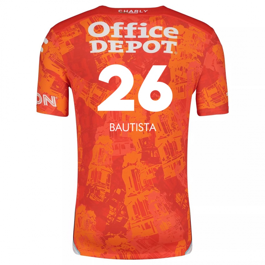 Bambino Maglia Alán Bautista #26 Arancione Bianco Kit Gara Away 2024/25 Maglietta