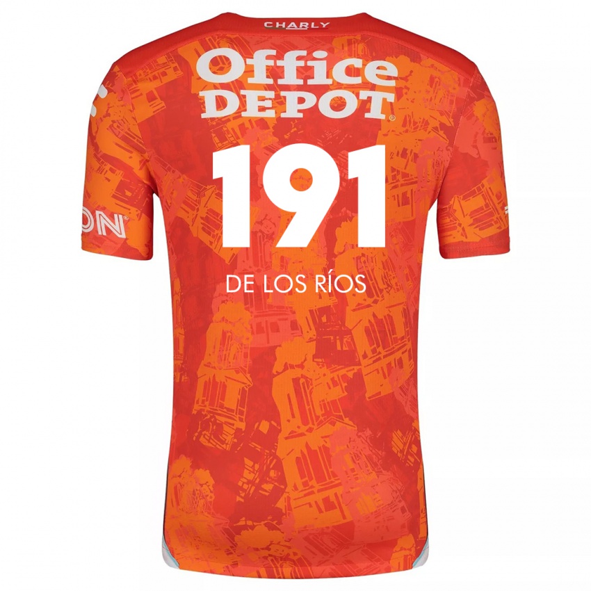 Bambino Maglia Sergio De Los Ríos #191 Arancione Bianco Kit Gara Away 2024/25 Maglietta