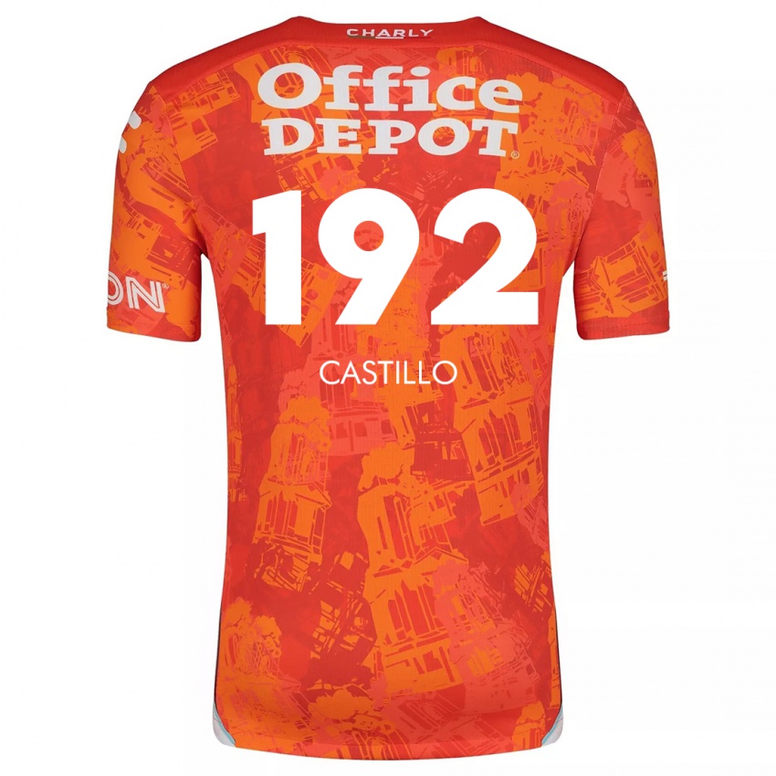 Bambino Maglia José Castillo #192 Arancione Bianco Kit Gara Away 2024/25 Maglietta