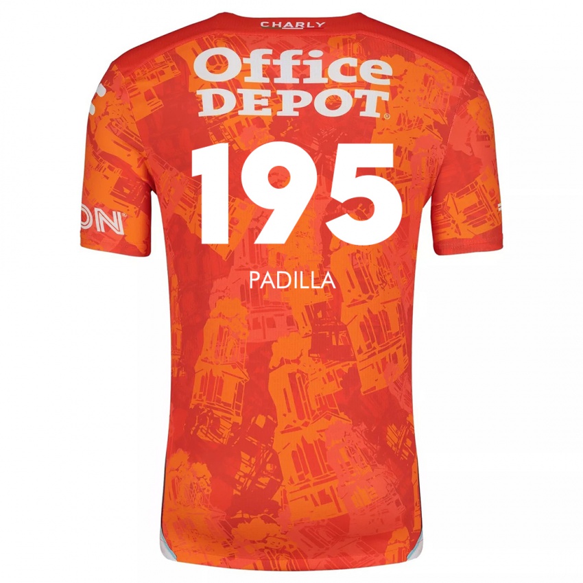 Bambino Maglia Ángel Padilla #195 Arancione Bianco Kit Gara Away 2024/25 Maglietta