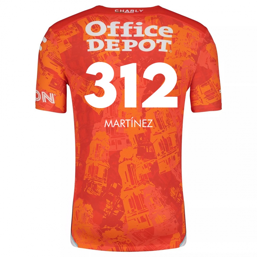 Bambino Maglia Ulises Martínez #312 Arancione Bianco Kit Gara Away 2024/25 Maglietta