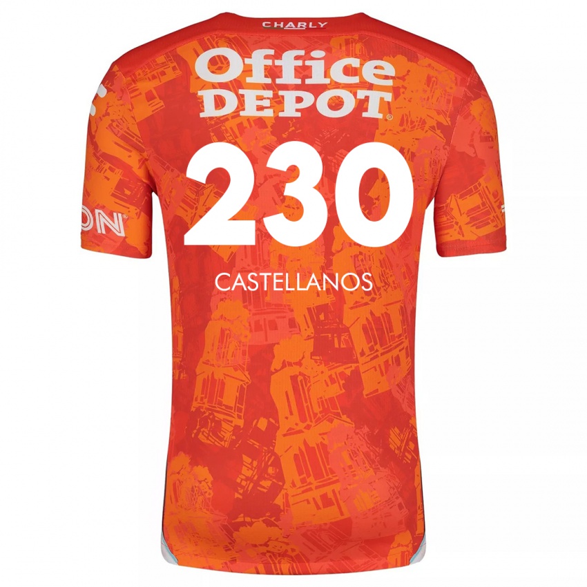 Bambino Maglia Edson Castellanos #230 Arancione Bianco Kit Gara Away 2024/25 Maglietta