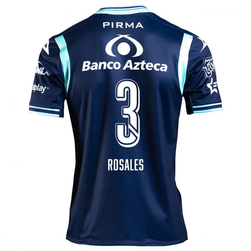 Bambino Maglia Fátima Rosales #3 Blu Navy Kit Gara Away 2024/25 Maglietta