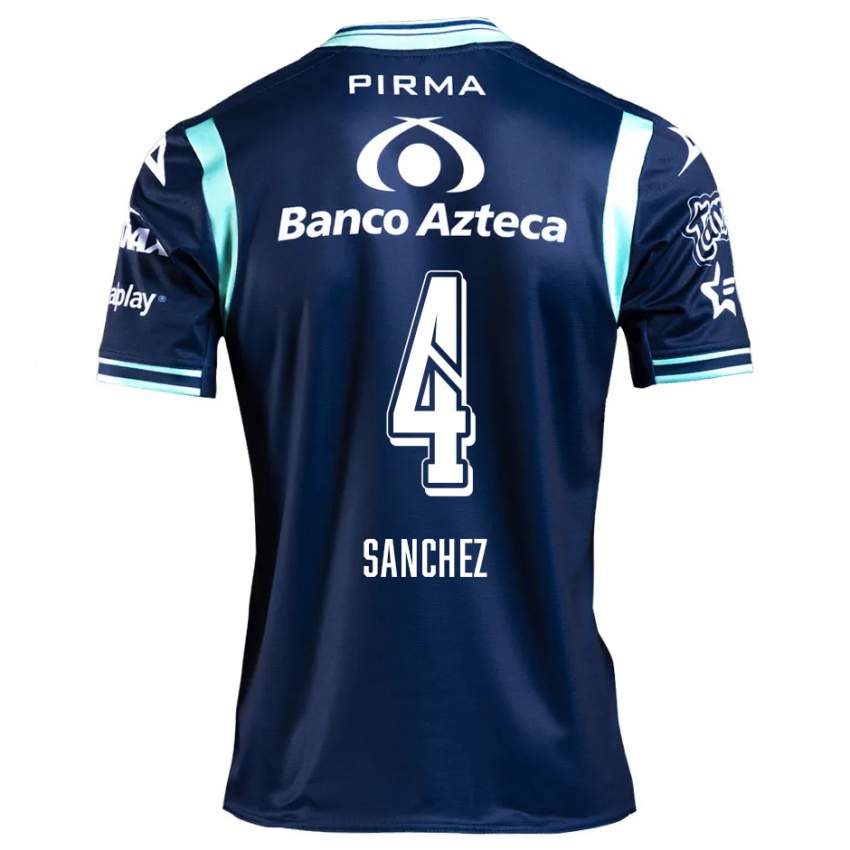 Bambino Maglia Liliana Sánchez #4 Blu Navy Kit Gara Away 2024/25 Maglietta