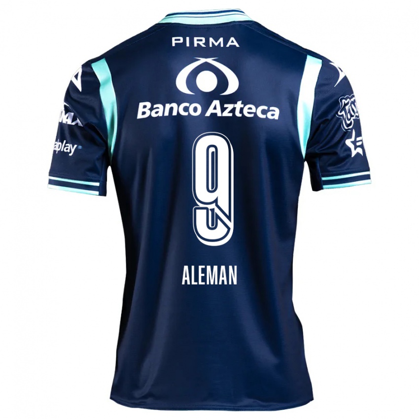 Bambino Maglia Nelly Alemán #9 Blu Navy Kit Gara Away 2024/25 Maglietta