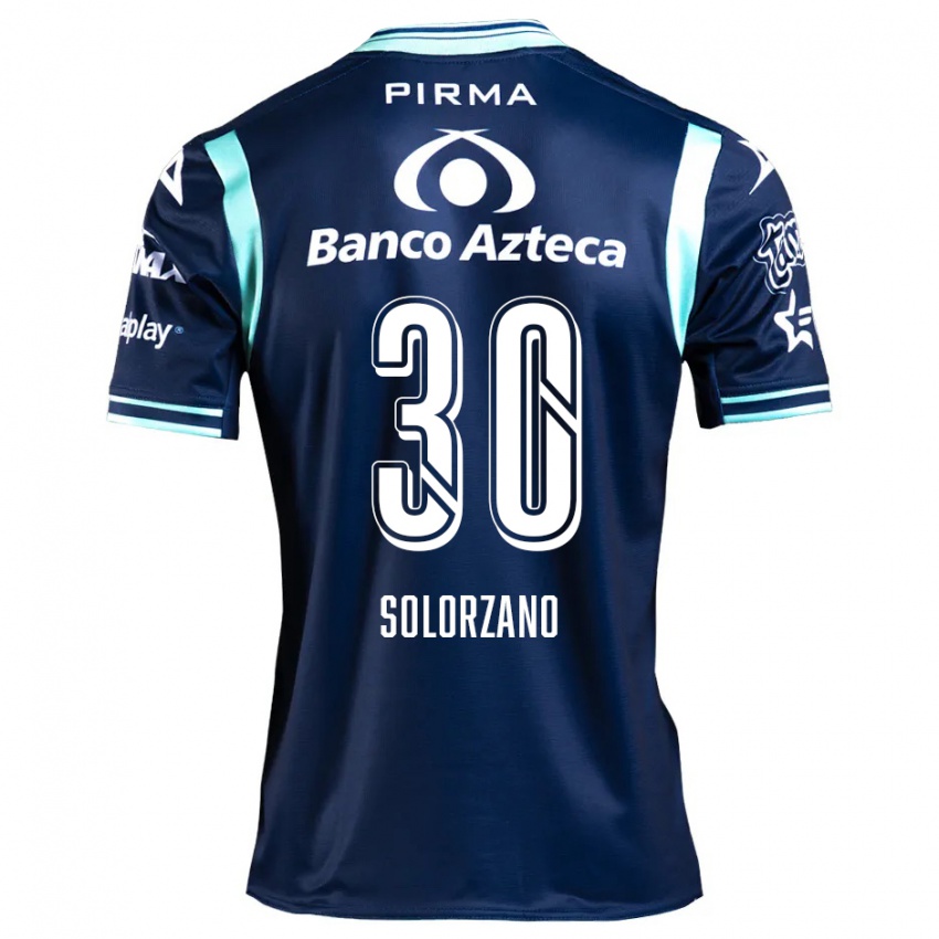 Bambino Maglia Aisha Solórzano #30 Blu Navy Kit Gara Away 2024/25 Maglietta