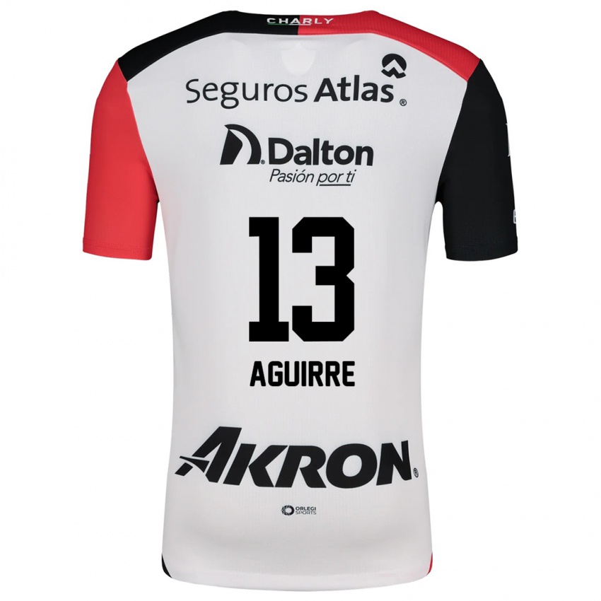 Bambino Maglia Gaddi Aguirre #13 Bianco Rosso Nero Kit Gara Away 2024/25 Maglietta