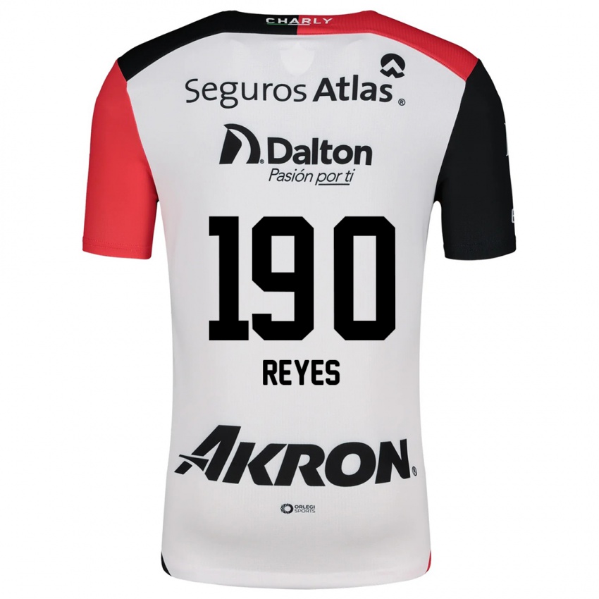 Bambino Maglia Óscar Reyes #190 Bianco Rosso Nero Kit Gara Away 2024/25 Maglietta