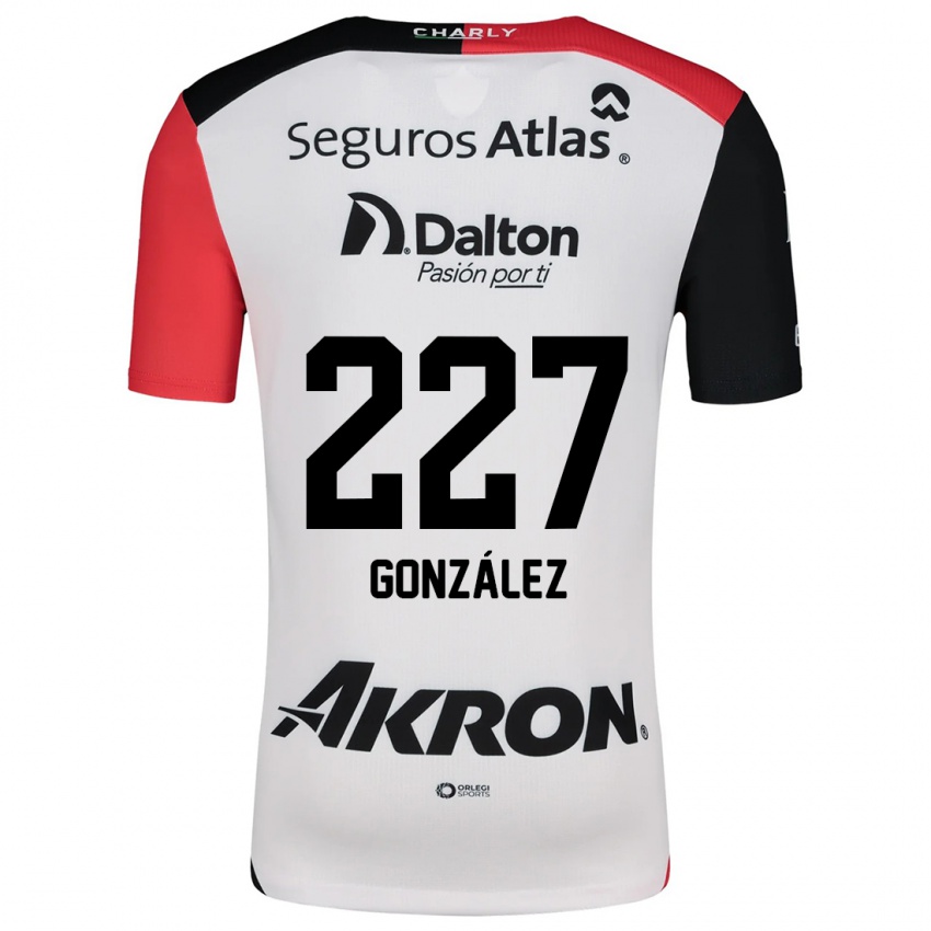 Bambino Maglia Rodolfo González #227 Bianco Rosso Nero Kit Gara Away 2024/25 Maglietta