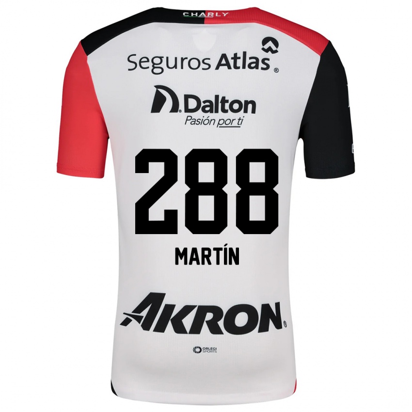 Bambino Maglia José Martín #288 Bianco Rosso Nero Kit Gara Away 2024/25 Maglietta