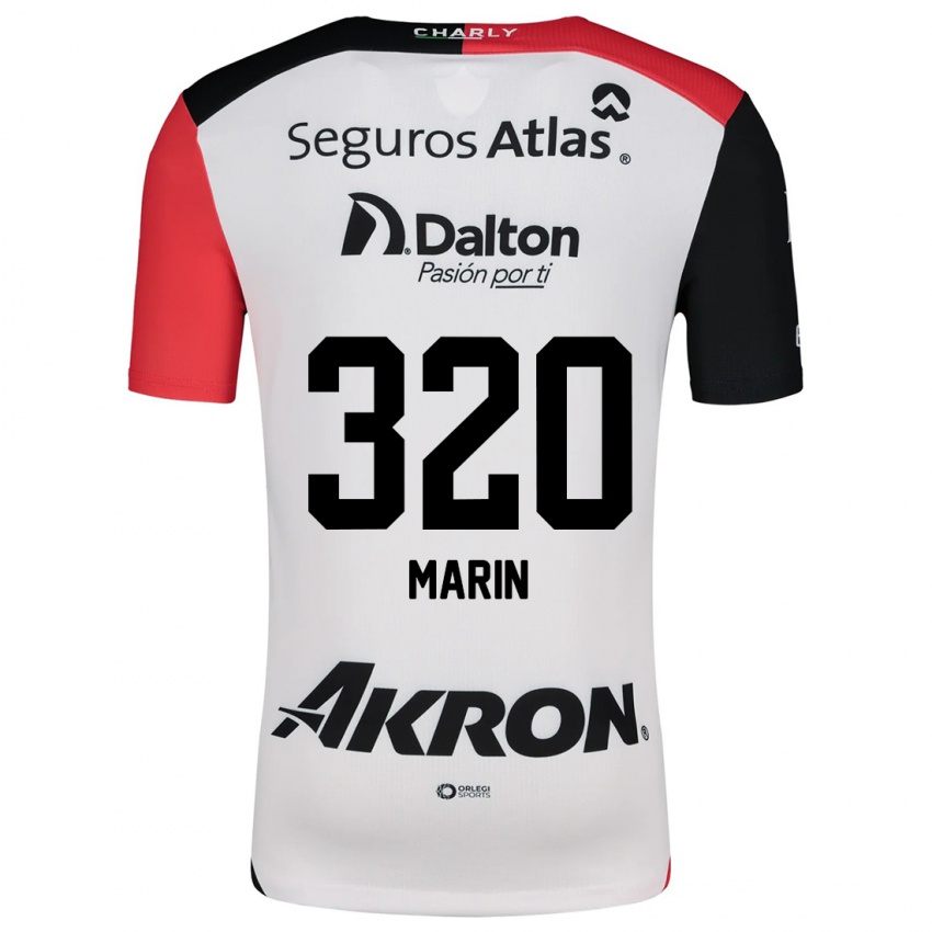 Bambino Maglia Donato Marín #320 Bianco Rosso Nero Kit Gara Away 2024/25 Maglietta