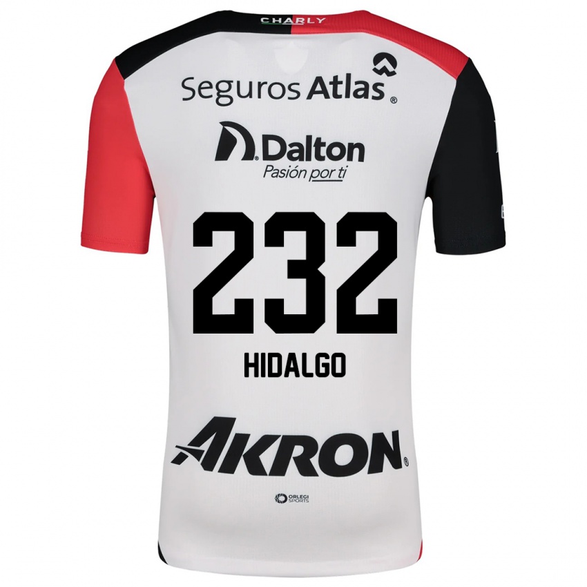 Bambino Maglia Óscar Hidalgo #232 Bianco Rosso Nero Kit Gara Away 2024/25 Maglietta