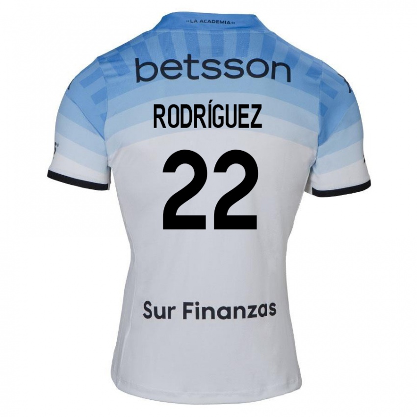 Bambino Maglia Baltasar Rodríguez #22 Bianco Blu Nero Kit Gara Away 2024/25 Maglietta