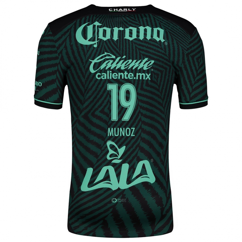 Bambino Maglia Santiago Muñoz #19 Nero Verde Kit Gara Away 2024/25 Maglietta