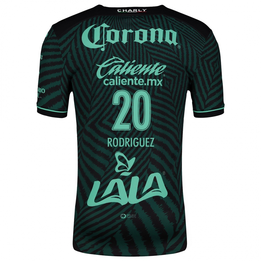 Bambino Maglia Hugo Rodríguez #20 Nero Verde Kit Gara Away 2024/25 Maglietta