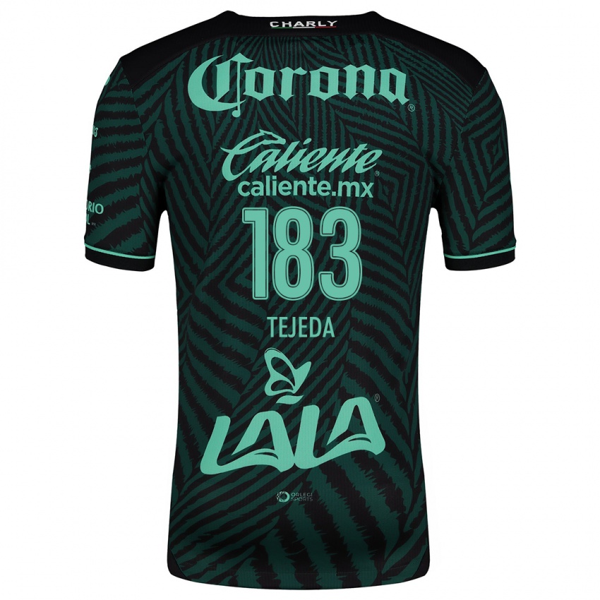 Bambino Maglia Juan Tejeda #183 Nero Verde Kit Gara Away 2024/25 Maglietta