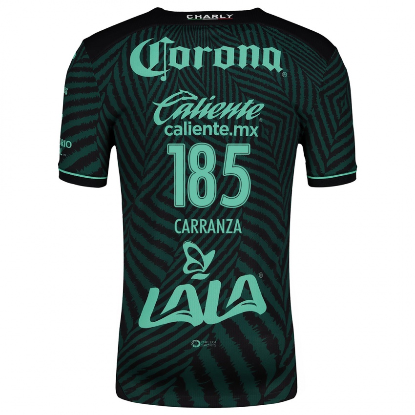 Bambino Maglia Héctor Carranza #185 Nero Verde Kit Gara Away 2024/25 Maglietta