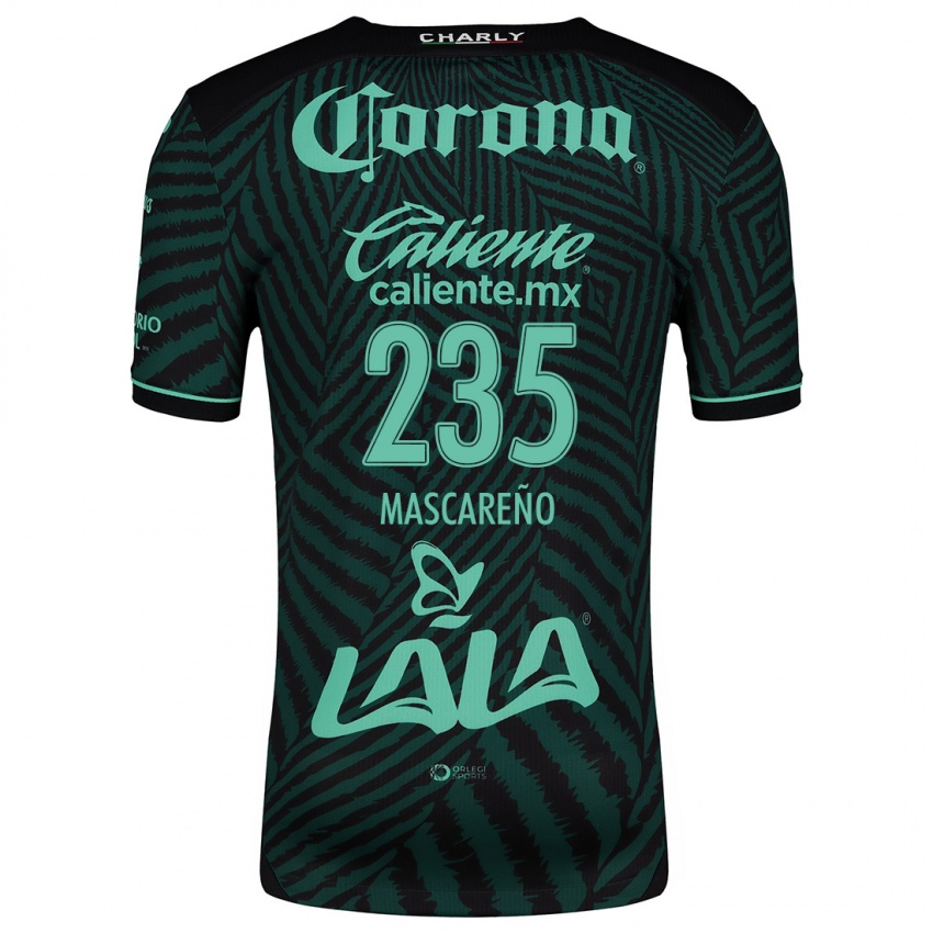 Bambino Maglia Luis Mascareño #235 Nero Verde Kit Gara Away 2024/25 Maglietta