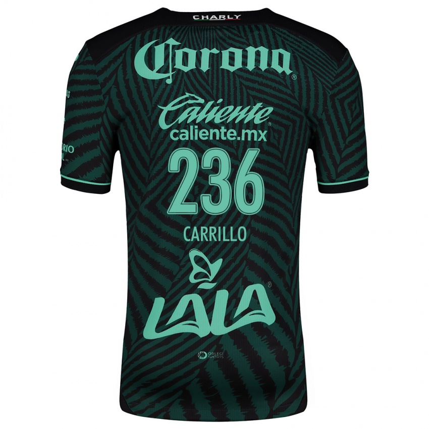 Bambino Maglia Fernando Carrillo #236 Nero Verde Kit Gara Away 2024/25 Maglietta