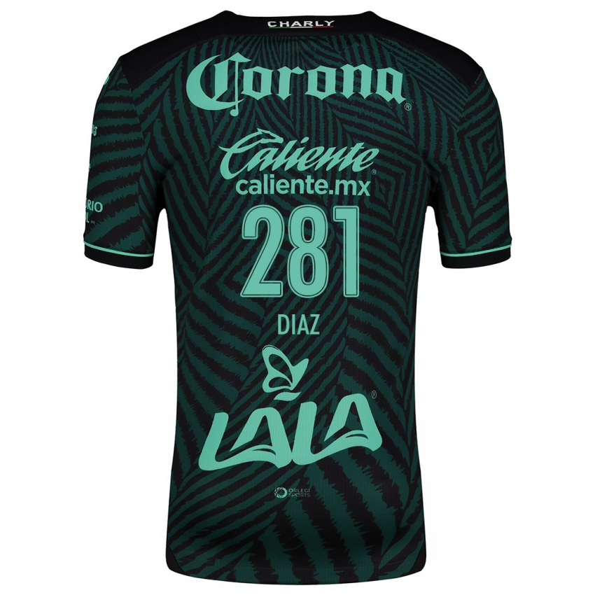 Bambino Maglia Didier Díaz #281 Nero Verde Kit Gara Away 2024/25 Maglietta