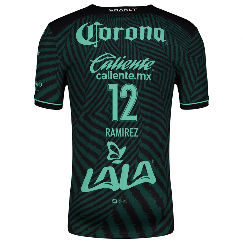 Bambino Maglia Santiago Ramírez #12 Nero Verde Kit Gara Away 2024/25 Maglietta