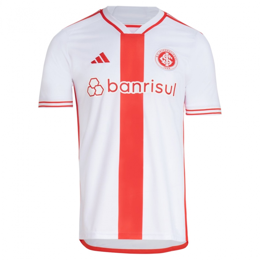 Bambino Maglia Il Tuo Nome #0 Bianco Rosso Kit Gara Away 2024/25 Maglietta