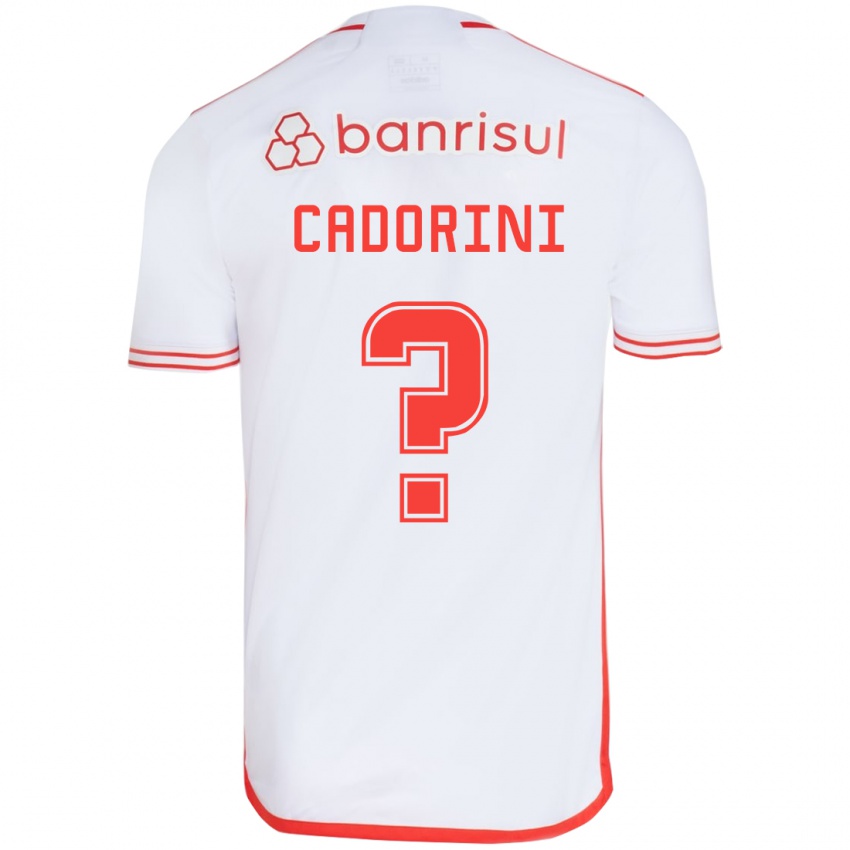 Bambino Maglia Matheus Cadorini #0 Bianco Rosso Kit Gara Away 2024/25 Maglietta