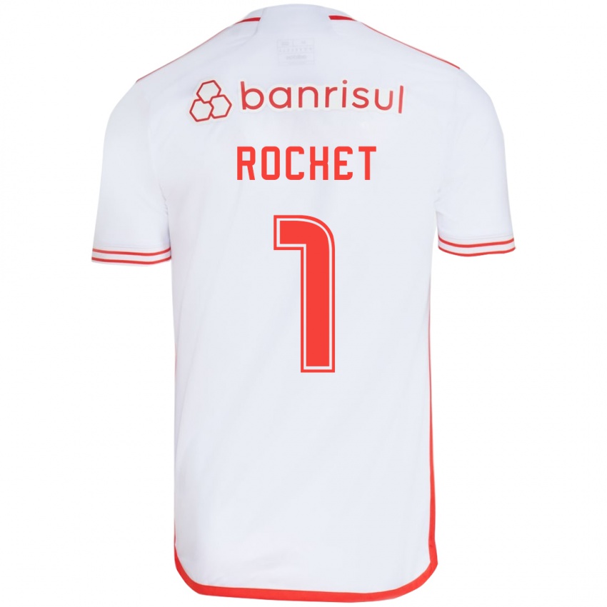 Bambino Maglia Sergio Rochet #1 Bianco Rosso Kit Gara Away 2024/25 Maglietta