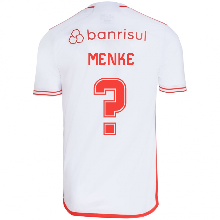 Bambino Maglia Henrique Menke #0 Bianco Rosso Kit Gara Away 2024/25 Maglietta