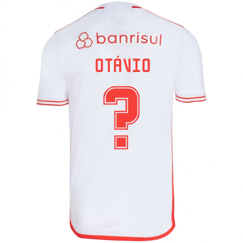 Bambino Maglia Luis Otávio #0 Bianco Rosso Kit Gara Away 2024/25 Maglietta