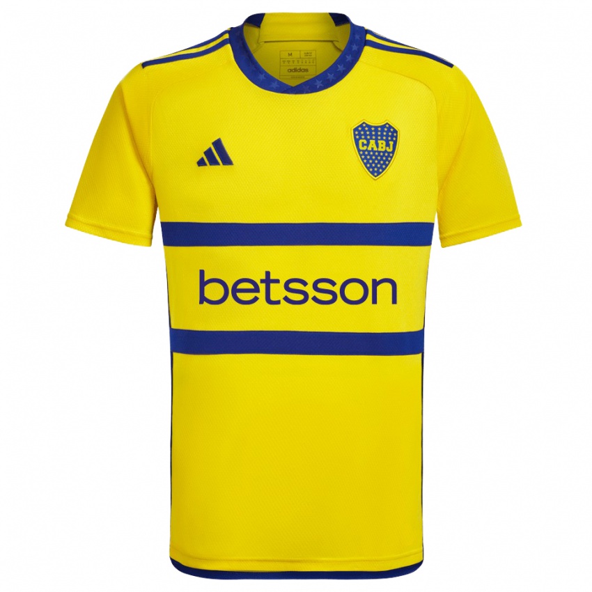 Bambino Maglia Edinson Cavani #10 Giallo Blu Kit Gara Away 2024/25 Maglietta