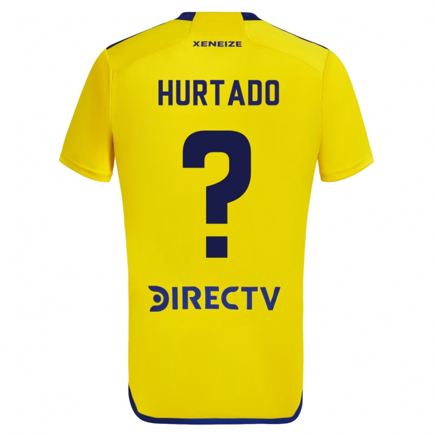 Bambino Maglia Jan Hurtado #0 Giallo Blu Kit Gara Away 2024/25 Maglietta