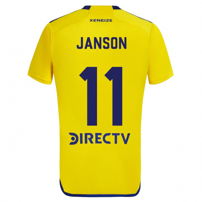 Bambino Maglia Lucas Janson #11 Giallo Blu Kit Gara Away 2024/25 Maglietta