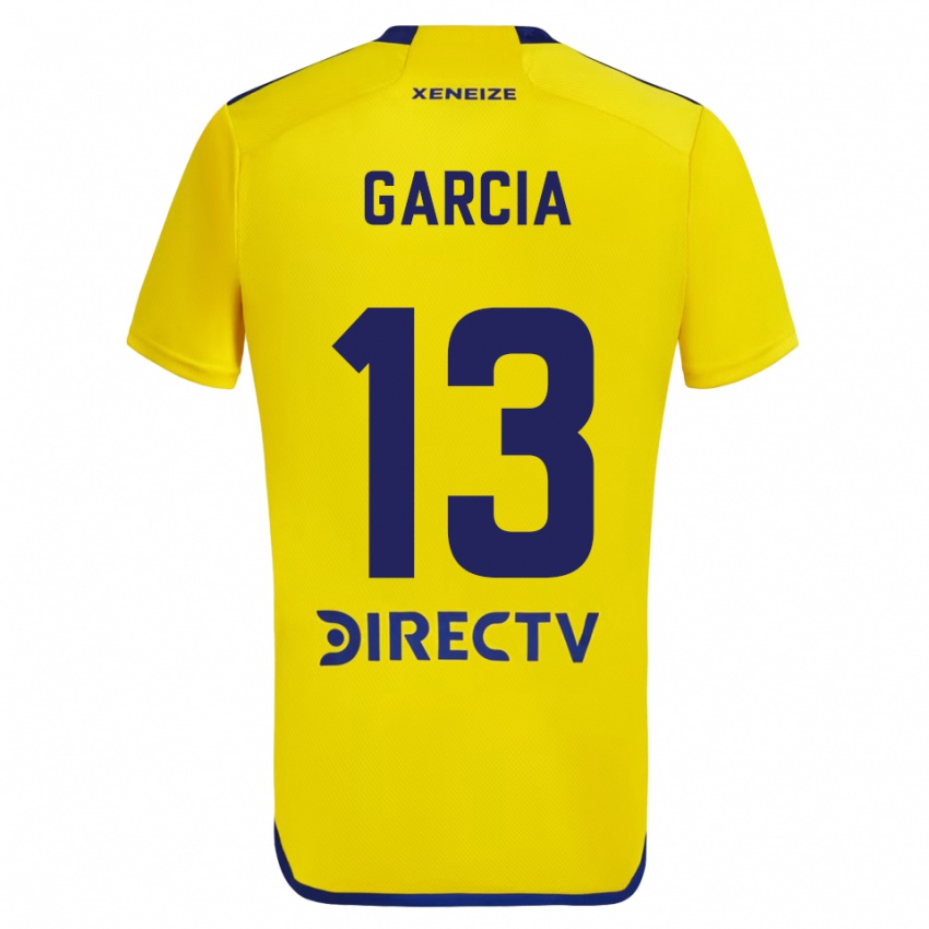 Bambino Maglia Javier Garcia #13 Giallo Blu Kit Gara Away 2024/25 Maglietta