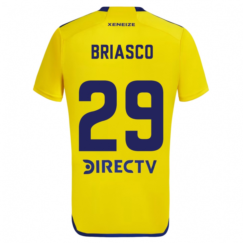 Bambino Maglia Norberto Briasco #29 Giallo Blu Kit Gara Away 2024/25 Maglietta