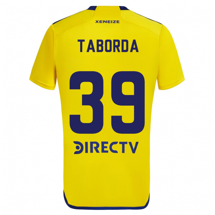 Bambino Maglia Vicente Taborda #39 Giallo Blu Kit Gara Away 2024/25 Maglietta